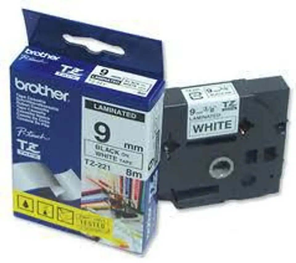 ⁨Brother P-Touch Tape Black on White⁩ w sklepie Wasserman.eu