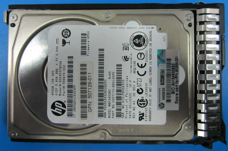 ⁨Hewlett Packard Enterprise 450Gb 6G SAS HDD 10K 2.5in SC⁩ w sklepie Wasserman.eu