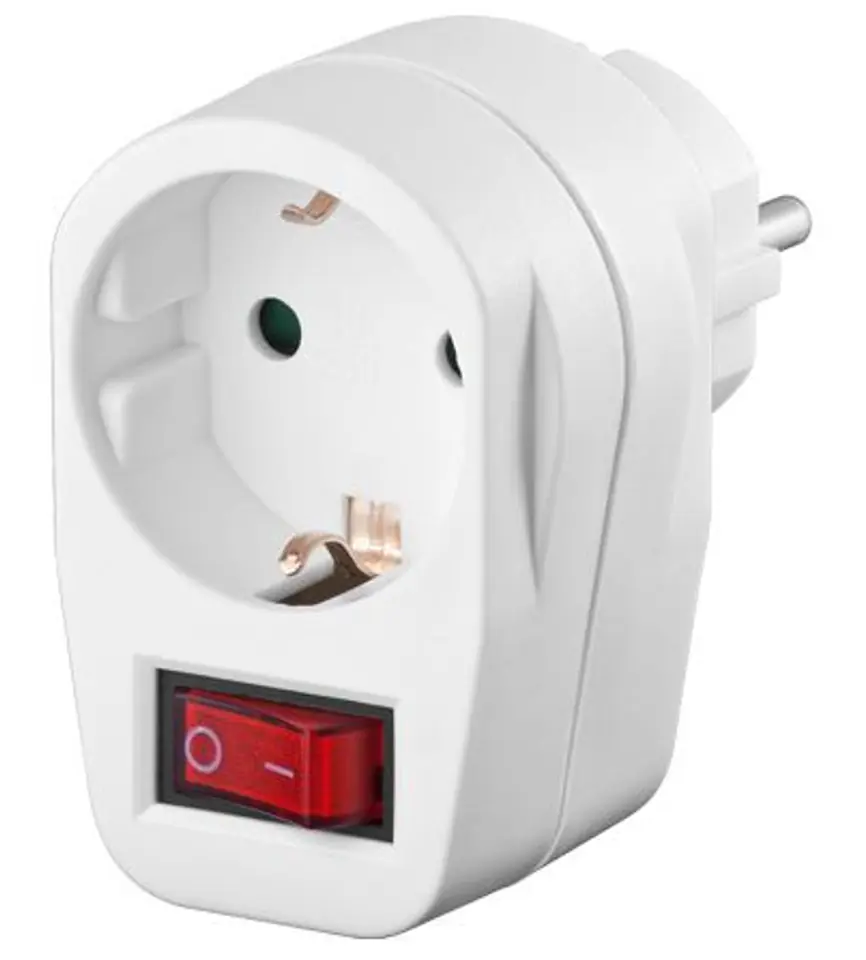 ⁨MicroConnect Safety socket adapter, white⁩ w sklepie Wasserman.eu