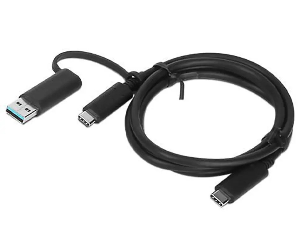 ⁨1m, Hybrid USB-C with USB-A Cable | Black⁩ at Wasserman.eu