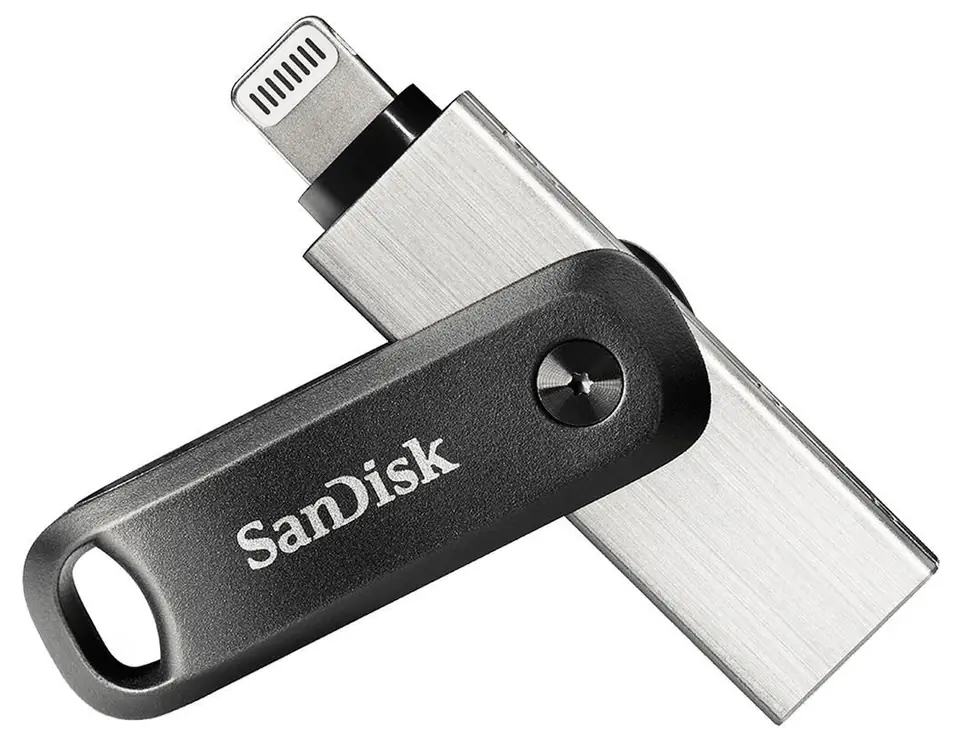 ⁨SanDisk iXpand USB flash drive 64 GB USB Type-A / Lightning 3.2 Gen 2 (3.1 Gen 2) Black, Silver⁩ at Wasserman.eu