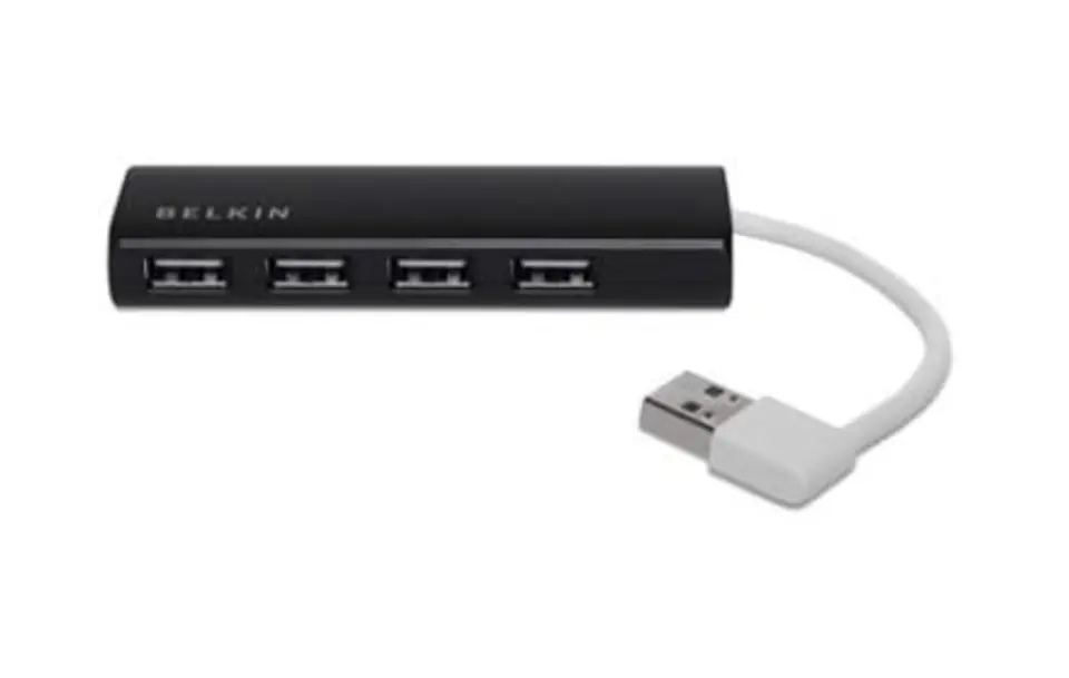 ⁨Belkin USB 2.0 HUB 1:4 SLIM Pass BLK⁩ w sklepie Wasserman.eu