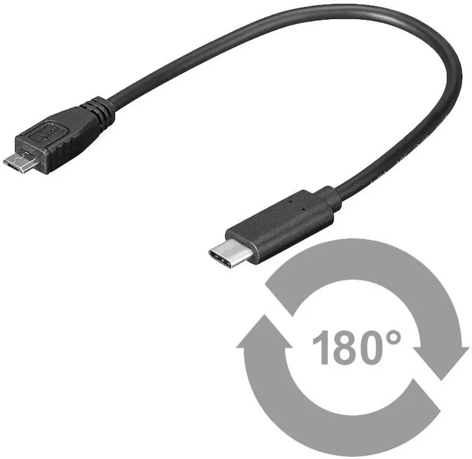 ⁨MicroConnect USB-C to USB2.0 Micro B 0.2M⁩ w sklepie Wasserman.eu