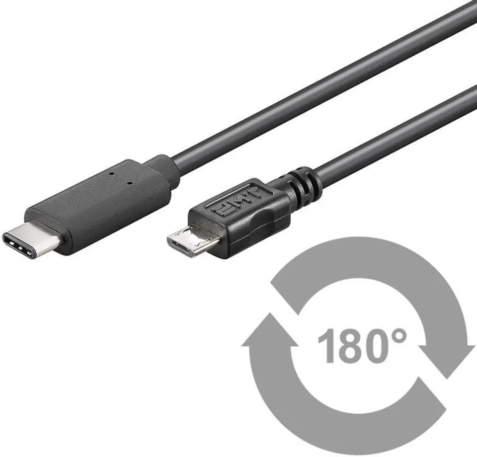 ⁨MicroConnect USB-C to USB2.0 Micro B 1M⁩ w sklepie Wasserman.eu