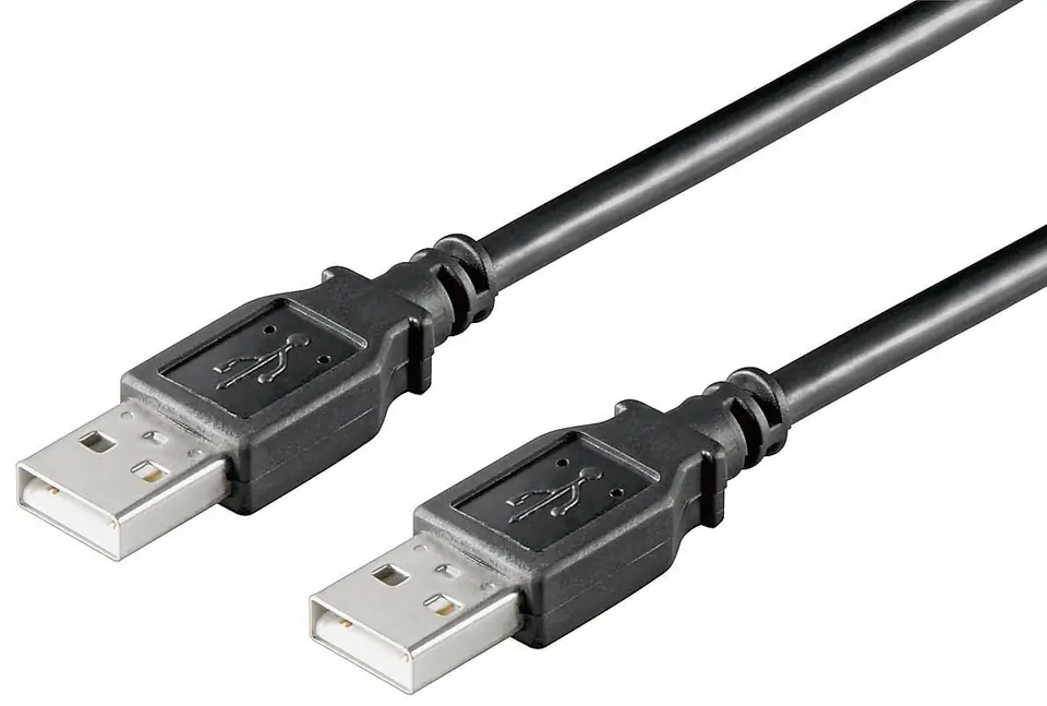⁨MicroConnect USB2.0 A-A 0,1m M-M, Black⁩ w sklepie Wasserman.eu