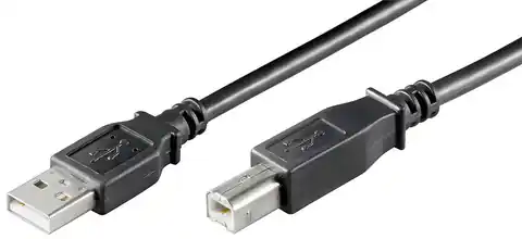 ⁨MicroConnect USB2.0 A-B 0,5m M-M BLACK⁩ w sklepie Wasserman.eu