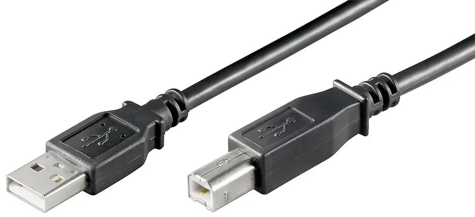 ⁨MicroConnect USB2.0 LSZH A-B 3m M-M, BLACK⁩ w sklepie Wasserman.eu