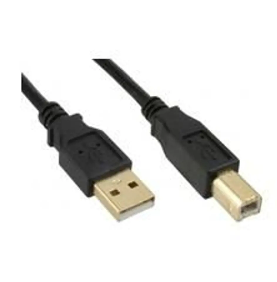 ⁨MicroConnect USB2.0 A-B 5m M-M Goldplated⁩ w sklepie Wasserman.eu