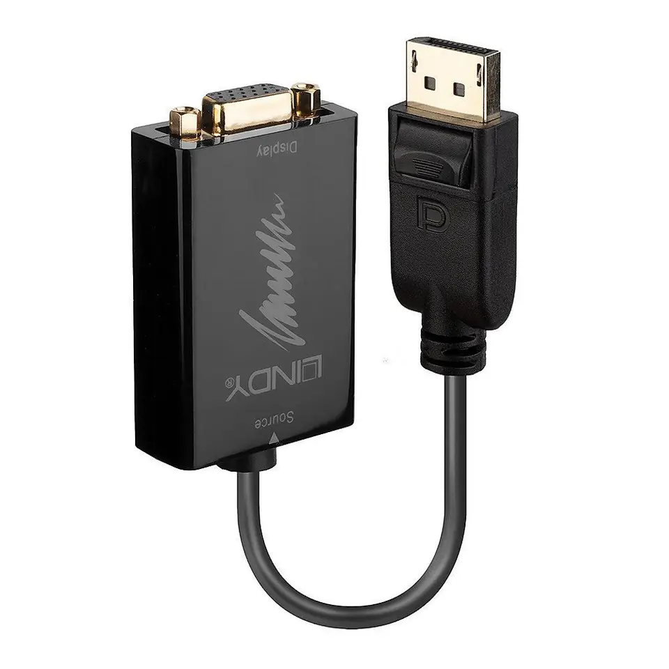 ⁨LINDY Konverter Displayport auf VGA Aktiv 0.15m⁩ at Wasserman.eu