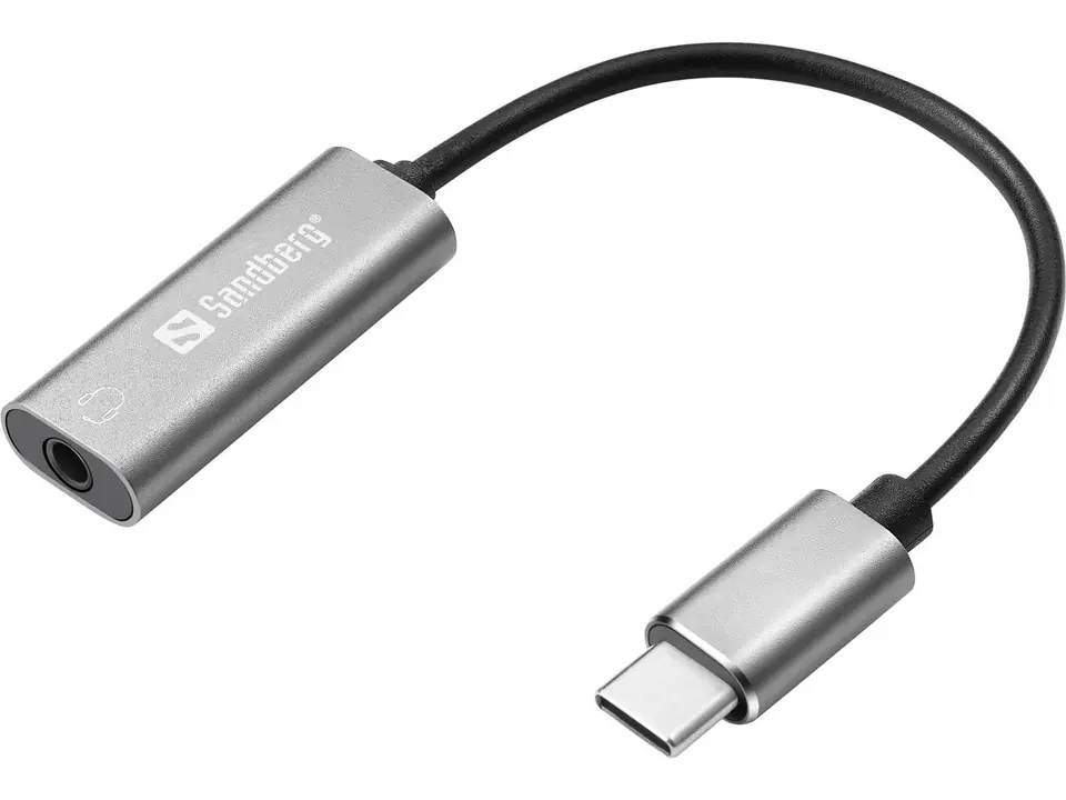 ⁨Adapter SANDBERG 136-27 USB type C - MiniJack 3.5 mm⁩ at Wasserman.eu