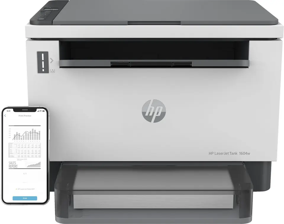 ⁨HP LaserJet Tank MFP 1604w Printer, Black and white, Printer for Business, Print, copy, scan, Scan to email; Scan to PDF⁩ at Wasserman.eu