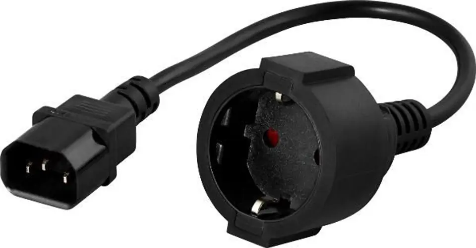 ⁨PowerWalker IEC C14 to Schuko converter⁩ w sklepie Wasserman.eu