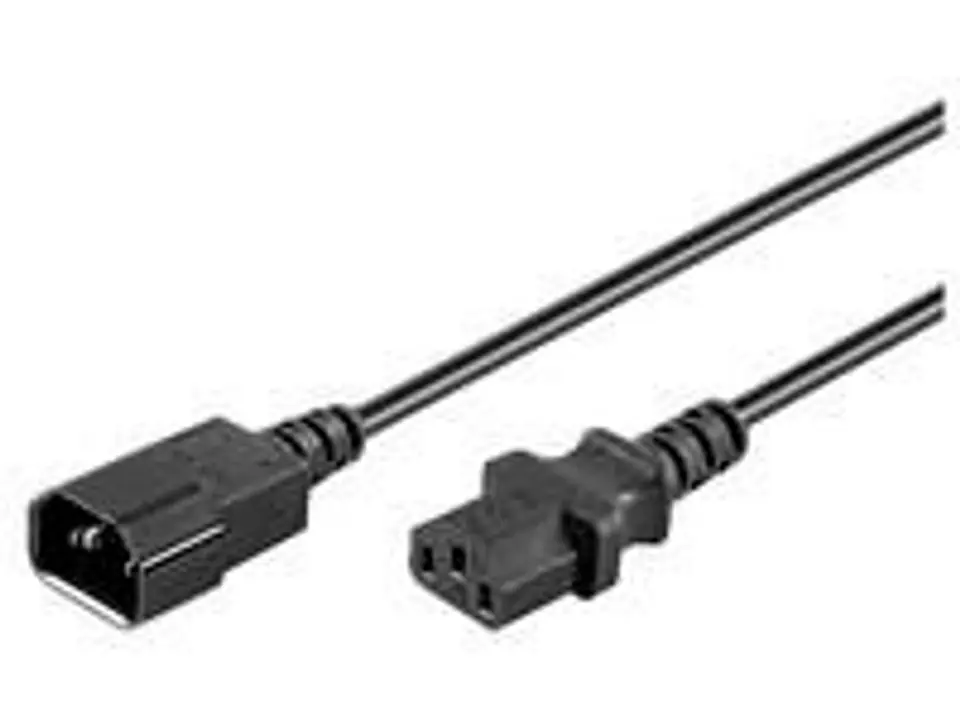 ⁨MicroConnect Power Cord C13 F - C14 M 0.6m⁩ w sklepie Wasserman.eu