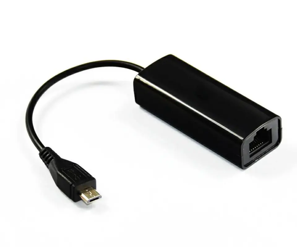 ⁨MicroConnect USB MICRO to Ethernet, Black⁩ w sklepie Wasserman.eu