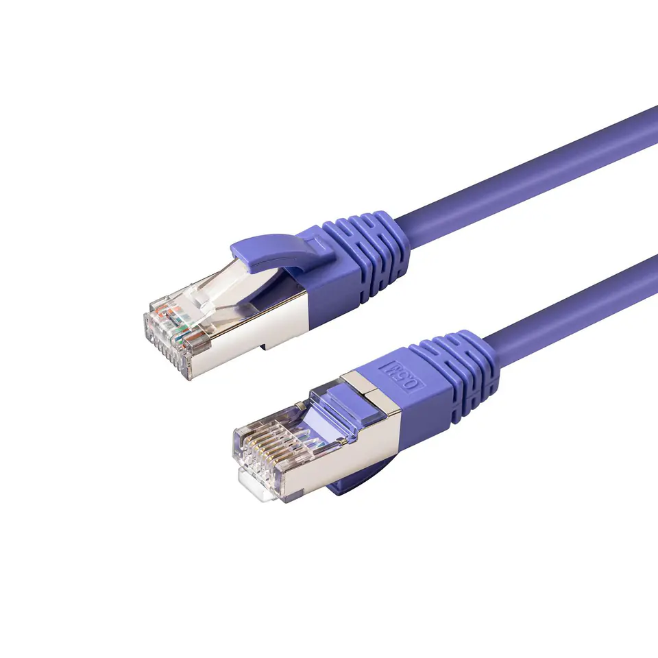 ⁨MicroConnect S/FTP CAT6 0.25m Purple LSZH⁩ w sklepie Wasserman.eu