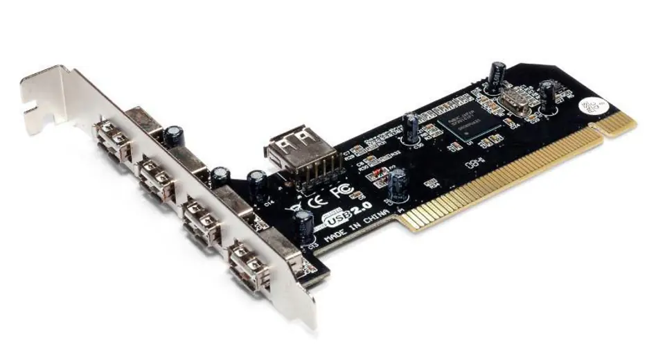 ⁨MicroConnect 4 + 1 Port USB 2.0 PCI Card⁩ w sklepie Wasserman.eu