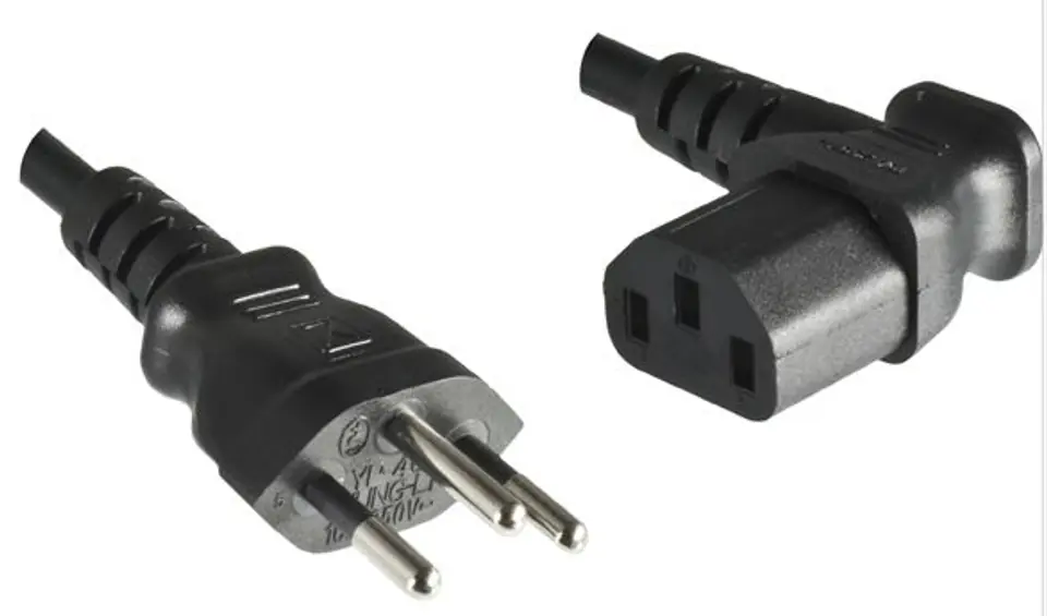 ⁨MicroConnect Power Cord Swiss - C13 90°1.8m⁩ w sklepie Wasserman.eu