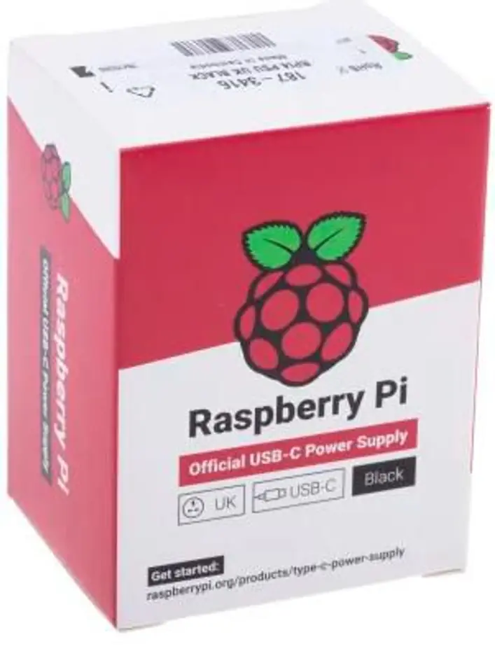 ⁨Raspberry Pi 5.1V dc AC/DC-adapter,3A,⁩ w sklepie Wasserman.eu