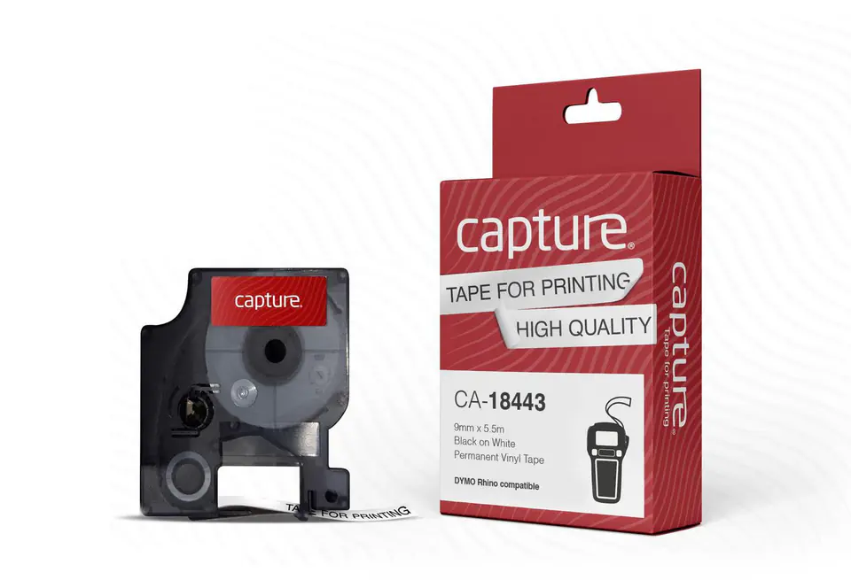 ⁨Capture 9mm x 5.5m Black on White⁩ w sklepie Wasserman.eu