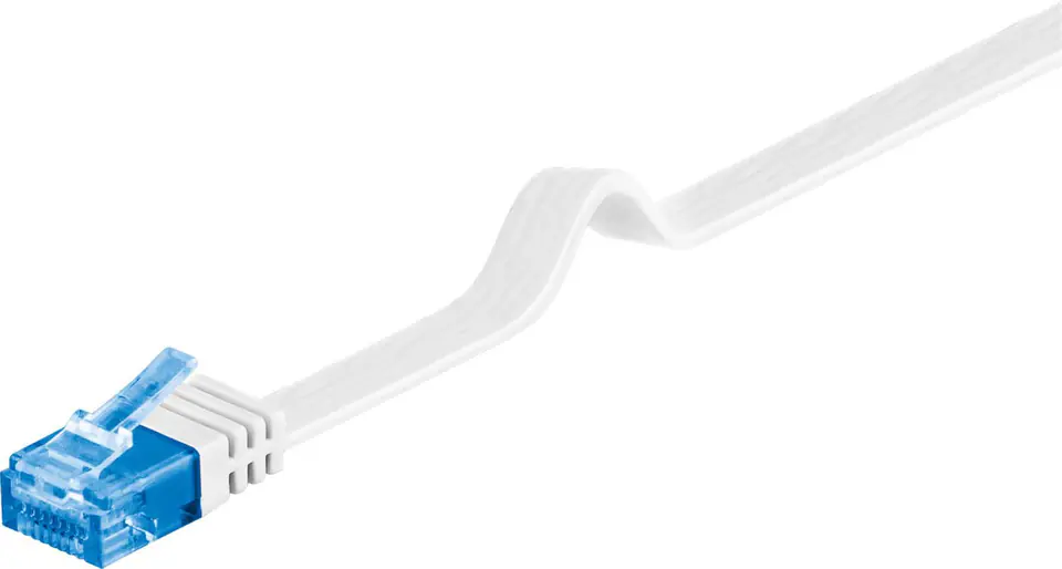 ⁨MicroConnect U/UTP CAT6A 10M White Flat⁩ w sklepie Wasserman.eu