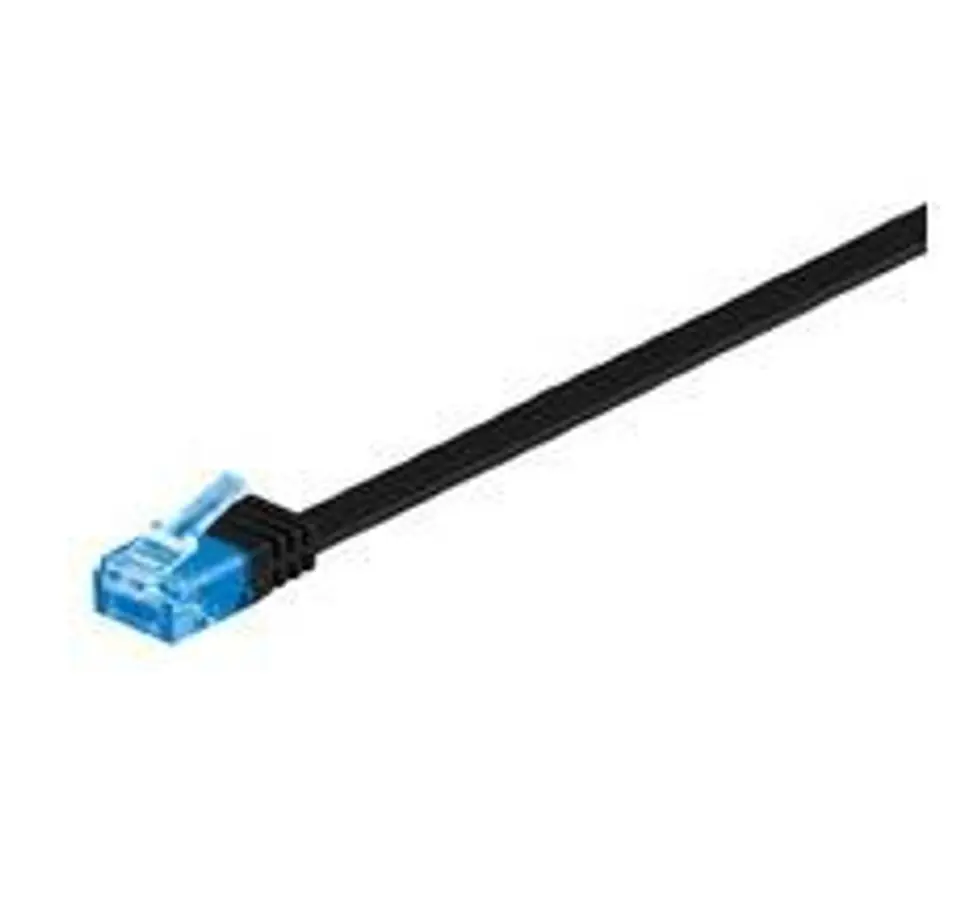 ⁨MicroConnect U/UTP CAT6A 5M Black Flat⁩ w sklepie Wasserman.eu