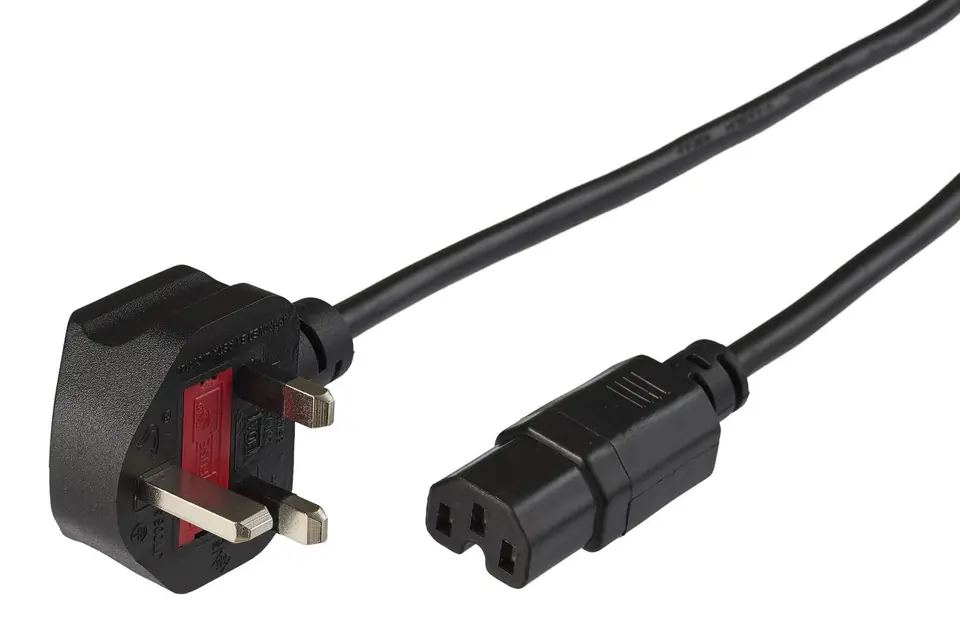 ⁨MicroConnect Power Cord UK -  C15 2m Black⁩ w sklepie Wasserman.eu