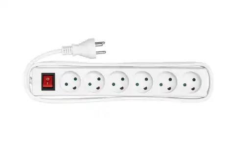 ⁨MicroConnect Power strip 6 outlets 5m White⁩ w sklepie Wasserman.eu
