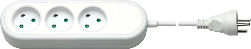 ⁨MicroConnect 3-way Danish Socket 3M White⁩ w sklepie Wasserman.eu