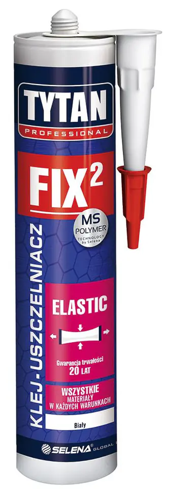 ⁨KLEJ MONTAŻOWY FIX2 ELASTIC 290ML BIAŁY TYTAN⁩ w sklepie Wasserman.eu