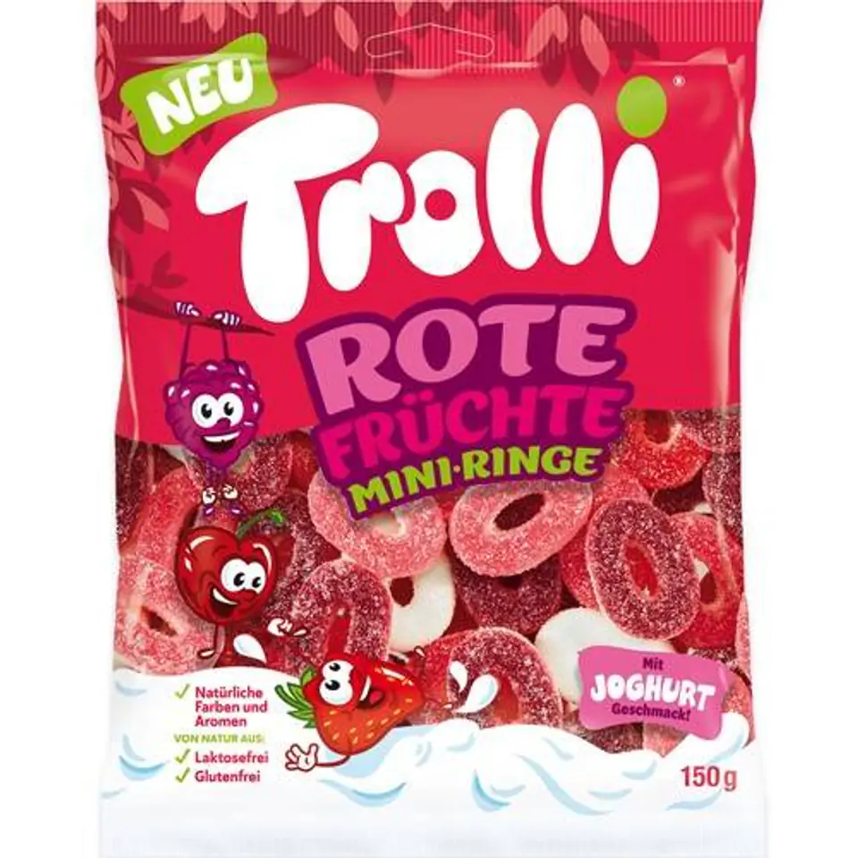 ⁨Trolli Rote Früchte Mini-Ringe 150 g⁩ w sklepie Wasserman.eu