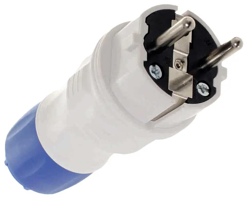 ⁨STRAIGHT PLUG 2P+Z, 16A EXTREM UNI IP54 GRAY-BLUE⁩ at Wasserman.eu