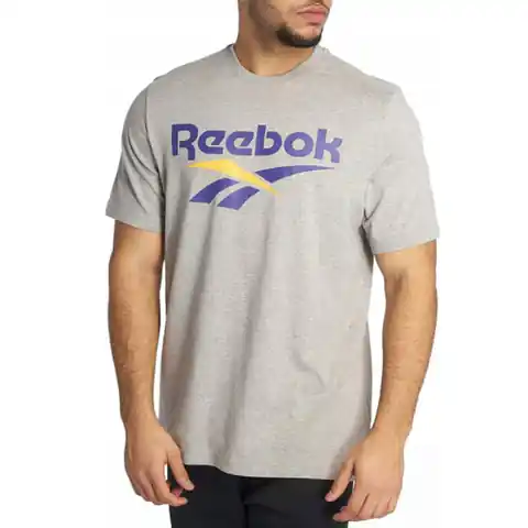 ⁨Koszulka Reebok Cl V Tee M (kolor Szary/Srebrny, rozmiar M)⁩ w sklepie Wasserman.eu