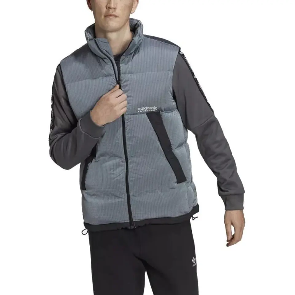 ⁨Kamizelka adidas Originals Adv Down Vest M (kolor Szary/Srebrny, rozmiar M)⁩ w sklepie Wasserman.eu