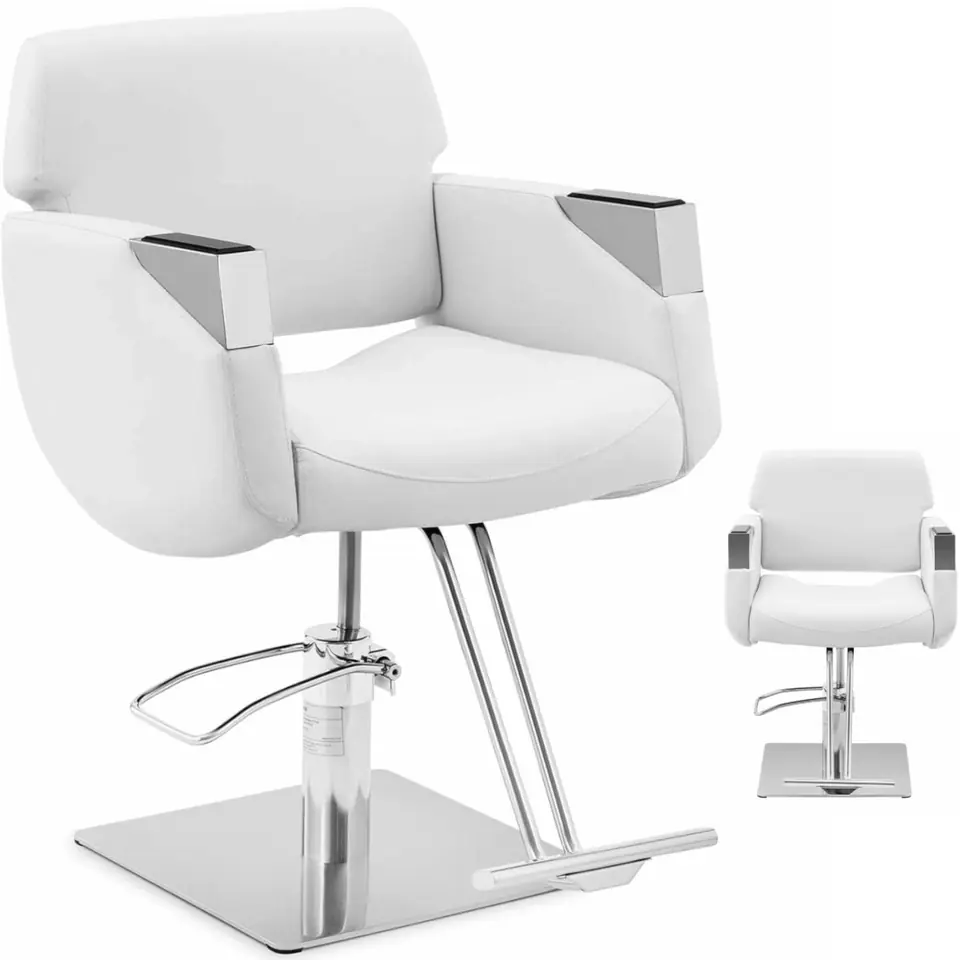 ⁨Fotel fryzjerski barberski kosmetyczny z podnóżkiem Physa PENRYN - biały⁩ w sklepie Wasserman.eu