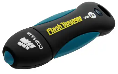 ⁨Corsair Flash Drive Voyager 32 GB, USB 3.0, Black/Blue⁩ at Wasserman.eu