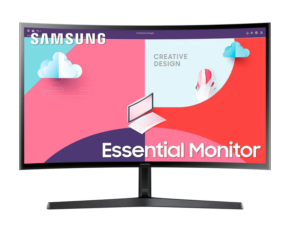 ⁨Zakrzywiony monitor Samsung LS27C366EAUXEN 27 ", VA, FHD, 1920 x 1080, 16:9, 4 ms, 250 cd/m², czarny, ilość portów HDMI 1, 75 Hz⁩ w sklepie Wasserman.eu