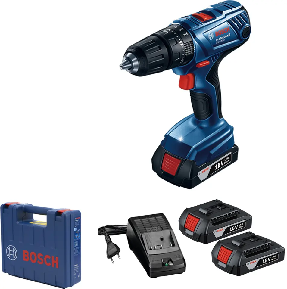 ⁨CORDLESS IMPACT DRILL GSB 180-LI 2*2.0AH⁩ at Wasserman.eu