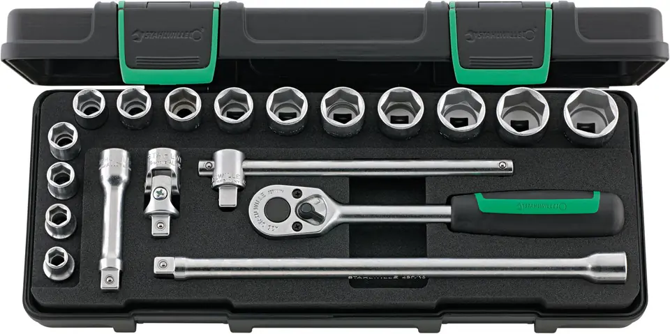 ⁨Zestaw narzędzi 3/8" 19-el.w walizce ABS STAHLWILLE⁩ w sklepie Wasserman.eu