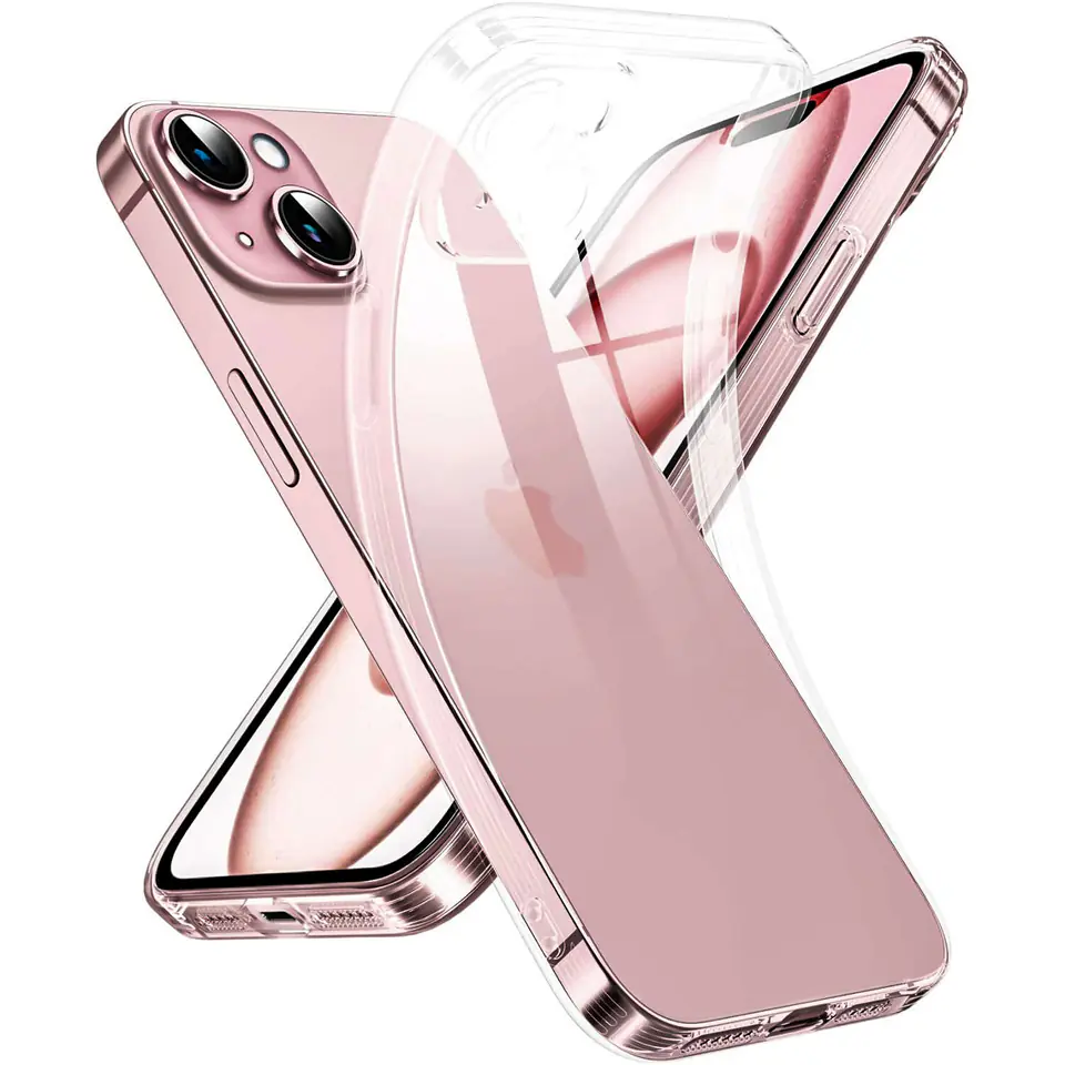 ⁨Etui do iPhone 15 obudowa Case silikonowe przezroczyste ochrona aparatu osłona obiektywów Alogy Slim⁩ w sklepie Wasserman.eu