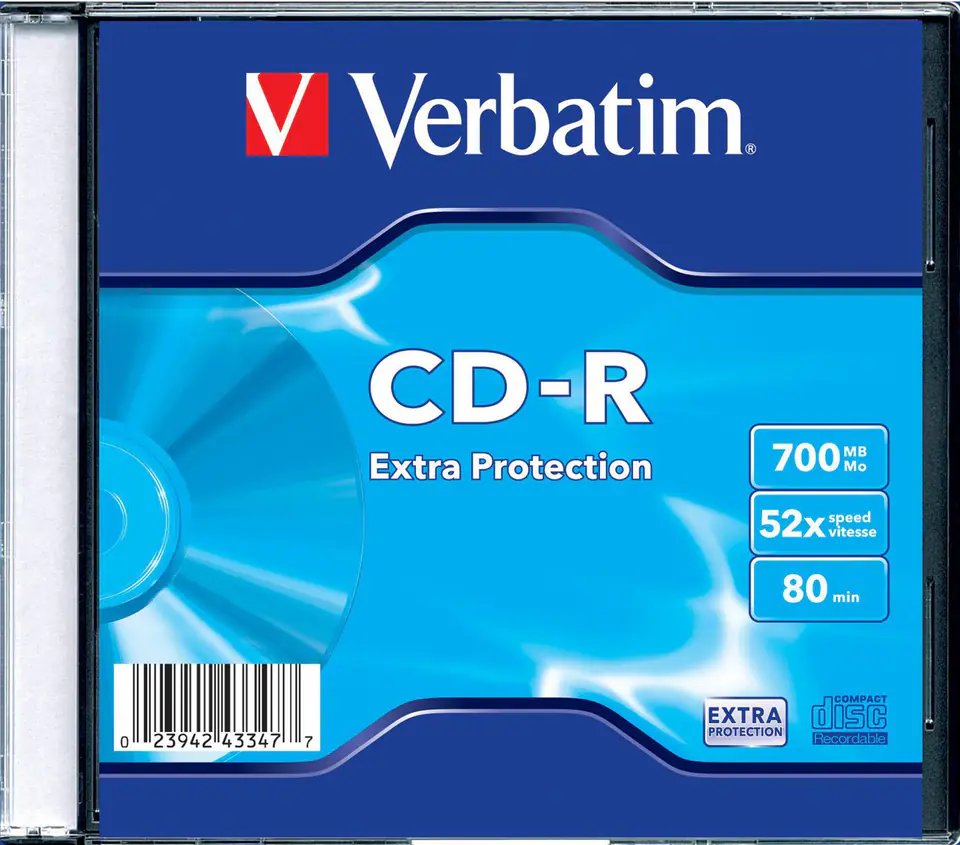 ⁨CD-R VERBATIM 700 MB 52x Slim 1 pc.⁩ at Wasserman.eu