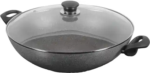 ⁨BALLARINI Ferrara Wok frying pan with 2 granite handles 36 cm FERR8KD.36D⁩ at Wasserman.eu