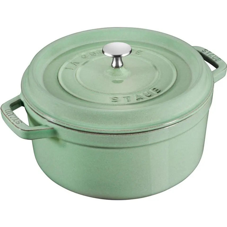 ⁨Garnek żeliwny okrągły STAUB 40508-706-0 - 5,2 ltr miętowy⁩ w sklepie Wasserman.eu