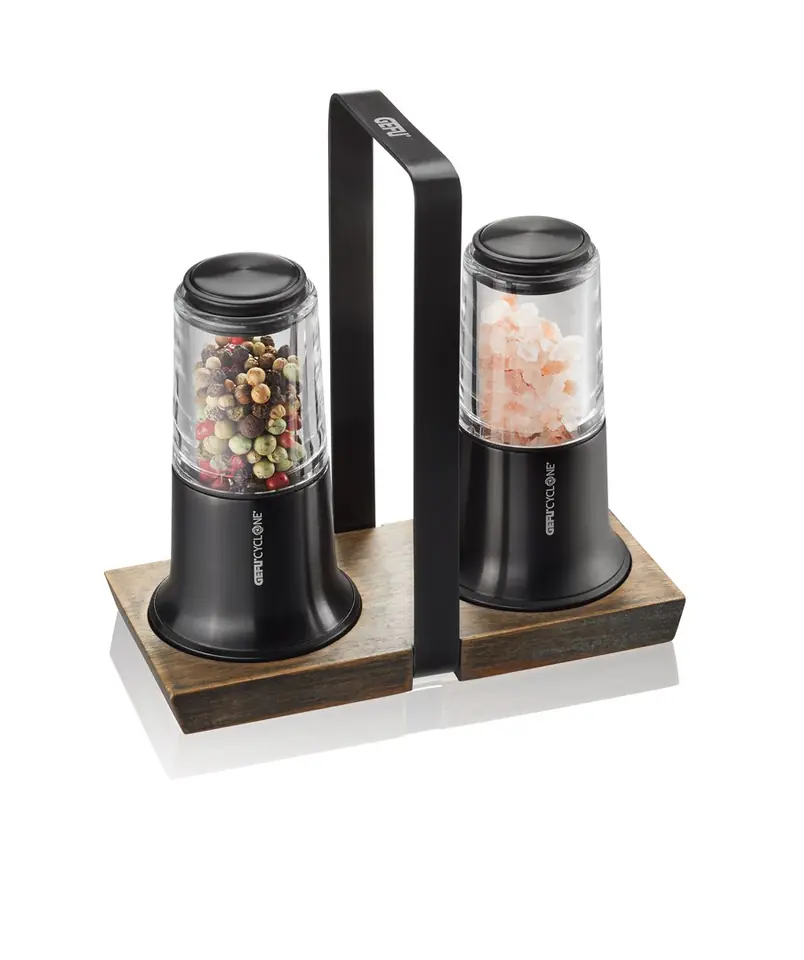 ⁨Gefu X-plosion black salt and pepper mill set G-34642⁩ at Wasserman.eu