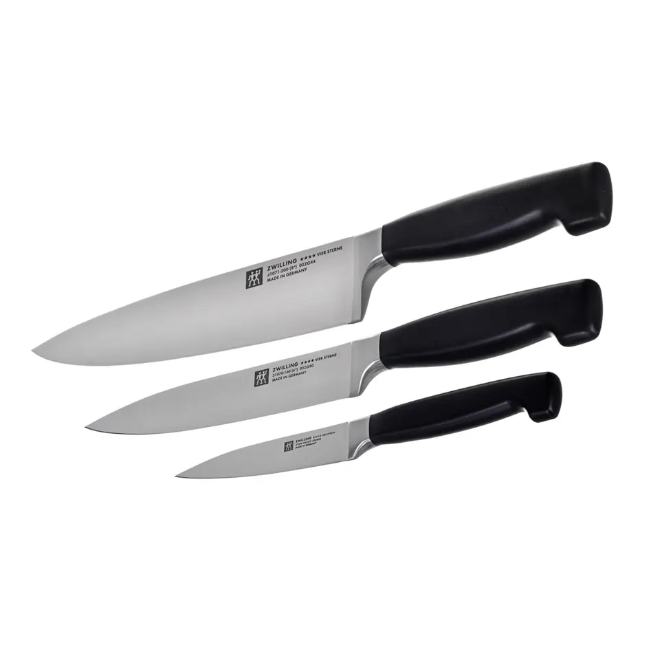 ⁨Zestaw noży ZWILLING Four Star 35048-000-0 (3 elementy)⁩ w sklepie Wasserman.eu