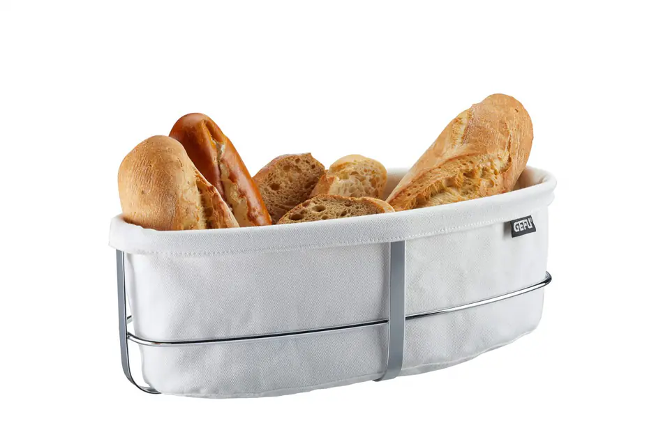 ⁨Koszyk na pieczywo owalny biały GEFU BRUNCH G-33661⁩ w sklepie Wasserman.eu