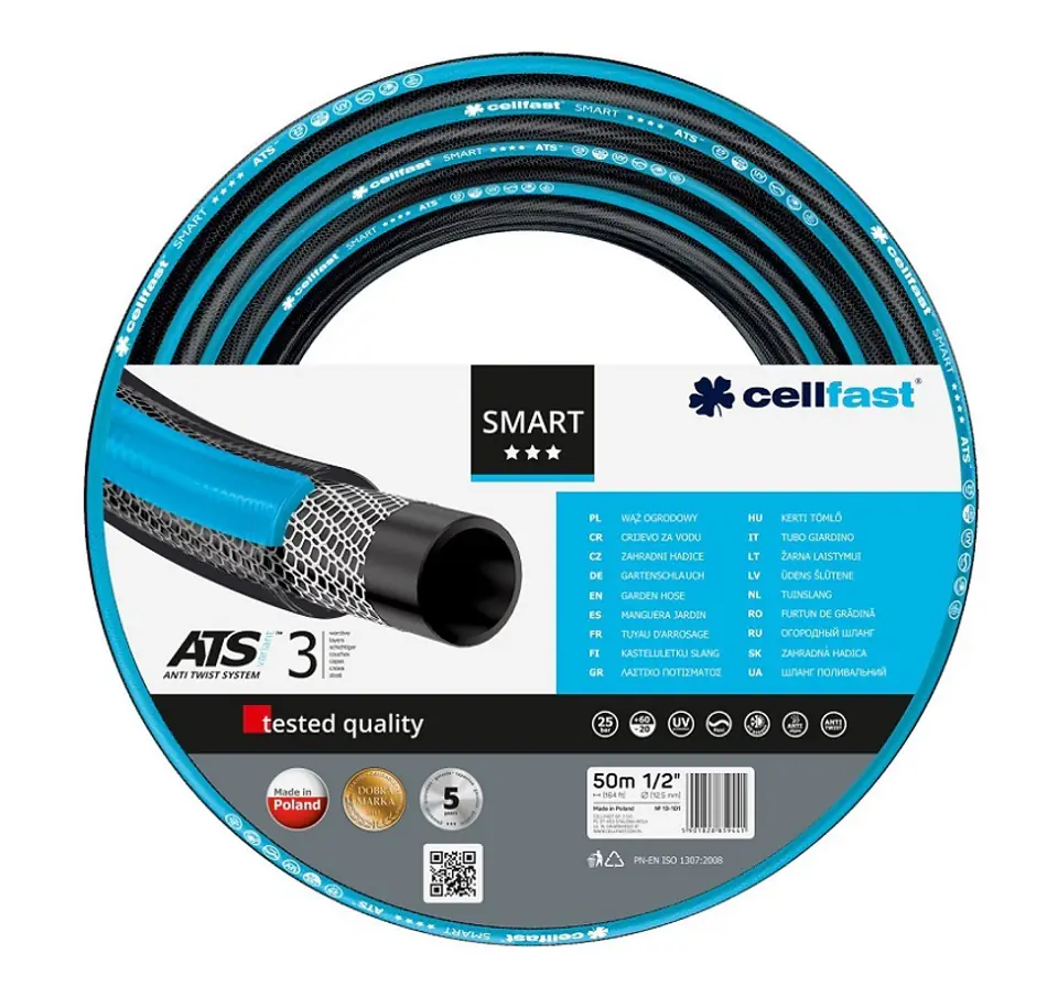 ⁨Garden hose Cellfast Smart ATS 1/2" 50m⁩ at Wasserman.eu