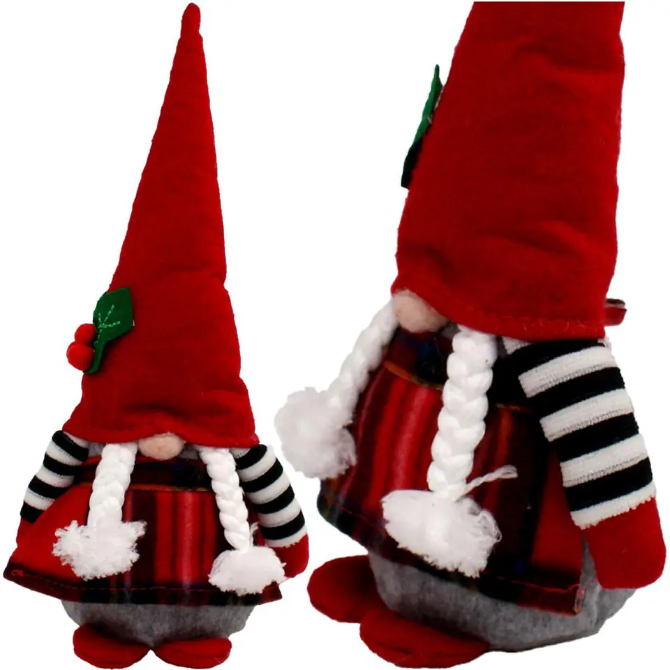 ⁨SKRZAT GNOM DEKORACYJNY 30CM Z JARZĘBINĄ GIRL⁩ w sklepie Wasserman.eu