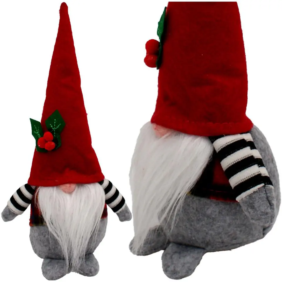 ⁨SKRZAT GNOM DEKORACYJNY 30CM Z JARZĘBINĄ BOY⁩ w sklepie Wasserman.eu