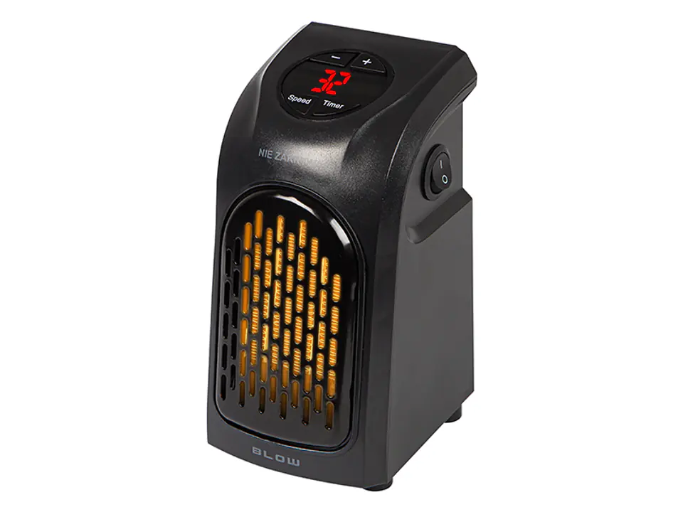 ⁨Termowentylator wtyczkowy Blow FH-A21 czarny z LCD⁩ w sklepie Wasserman.eu