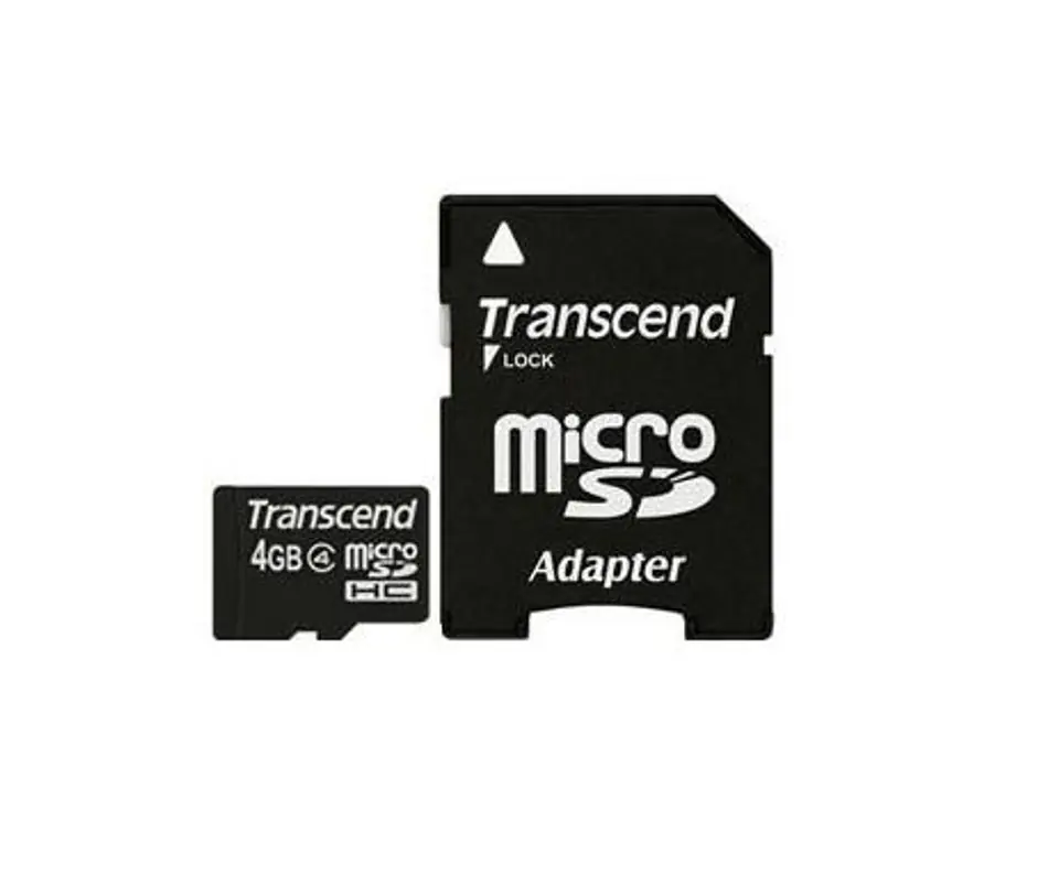 ⁨Transcend MicroSD Card SDHC 4GB+Adapter⁩ w sklepie Wasserman.eu